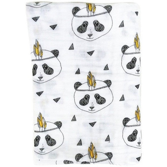 Hello Panda Muslin Blanket